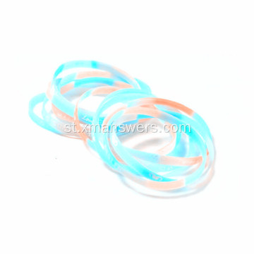 Li-bracelets tsa Silicone Rubber bakeng sa Lipapatso tsa Lichelete tsa Lichelete